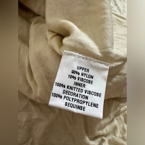 NWT Bl-nk London Full Sequin Knee Length Striped Deep V Neck Lined Slits Large - Picture 5 of 6